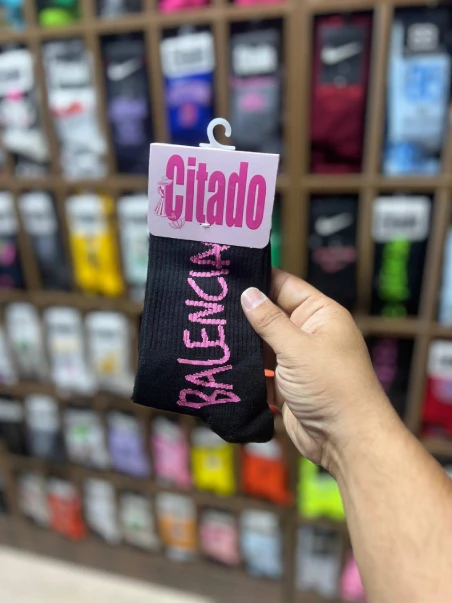 جوراب بلنسیاگا مشکی صورتی