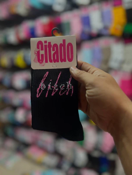 جوراب بچ مشکی صورتی سیتادو