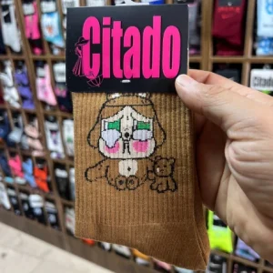 جوراب فانتزی قهوه ای سیتادو