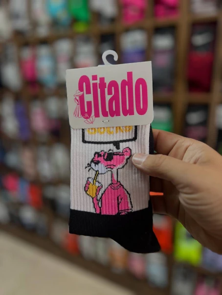 جوراب پلنگ صورتی سیتادو