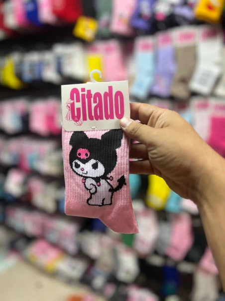 جوراب کرومی صورتی سیتادو